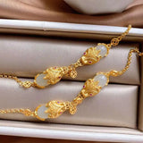 Hetian Chalcedony Dragon Soul Bracelet for Women