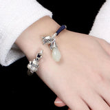 Hetian Chalcedony Lucky Cat Bracelet Mulan Jewelry