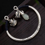 Hetian Chalcedony Lucky Cat Bracelet Mulan Jewelry
