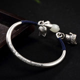 Hetian Chalcedony Lucky Cat Bracelet Mulan Jewelry