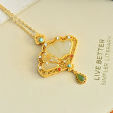 Hetian Jade Fan Shape Pendant, Classical Court Craftsmanship