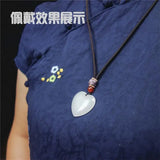 Hetian Jade Heart Pendant Lanolin Chicken Heart Jade Pendant