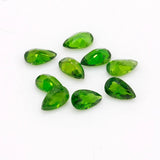 Natural High Diopside Pear Cut 3x5mm Stone Inlay