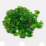 Natural High Diopside Pear Cut 3x5mm Stone Inlay