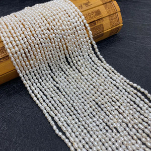 Freshwater Pearls Rice Shaped Necklace Cultured Pearl Beads DIY 2-13mm