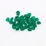 Green Agate Heart Cut 4x4mm Ring Necklace Jewelry