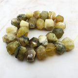 Yellow Opal Quartz Faceted Gem Nugget Beads for Jewelry Making