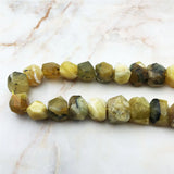 Yellow Opal Quartz Faceted Gem Nugget Beads for Jewelry Making
