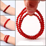 Red Agates Stone Beads Bracelet for Good Luck