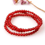 Red Agates Stone Beads Bracelet for Good Luck