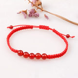 Red Agates Stone Beads Bracelet for Good Luck