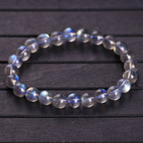 Stone Gray Moonstone Beads Bracelet For Women Charm Bracelets