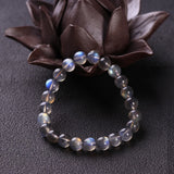 Stone Gray Moonstone Beads Bracelet For Women Charm Bracelets