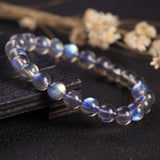 Stone Gray Moonstone Beads Bracelet For Women Charm Bracelets