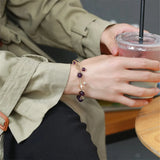 Natural High Uruguayan Amethyst Bracelet All-match Style Girl Fine Jewelry