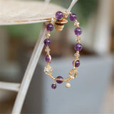 Natural High Uruguayan Amethyst Bracelet All-match Style Girl Fine Jewelry