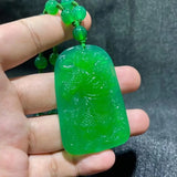 High-quality Chrysoprase Guan Gong Jade Pendant Agate Erye Pendant