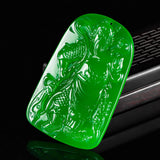 High-quality Chrysoprase Guan Gong Jade Pendant Agate Erye Pendant