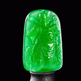 High-quality Chrysoprase Guan Gong Jade Pendant Agate Erye Pendant