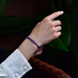 Lapis Lazuli Bead Bracelet Woven Boho Charm Gift