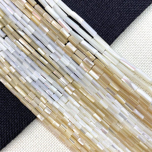 Horseshoe Shell Tube Beads 3x7mm Mother-of-pearl Long Tube Beads