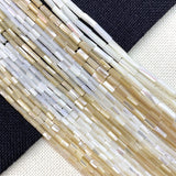 Horseshoe Shell Tube Beads 3x7mm Mother-of-pearl Long Tube Beads