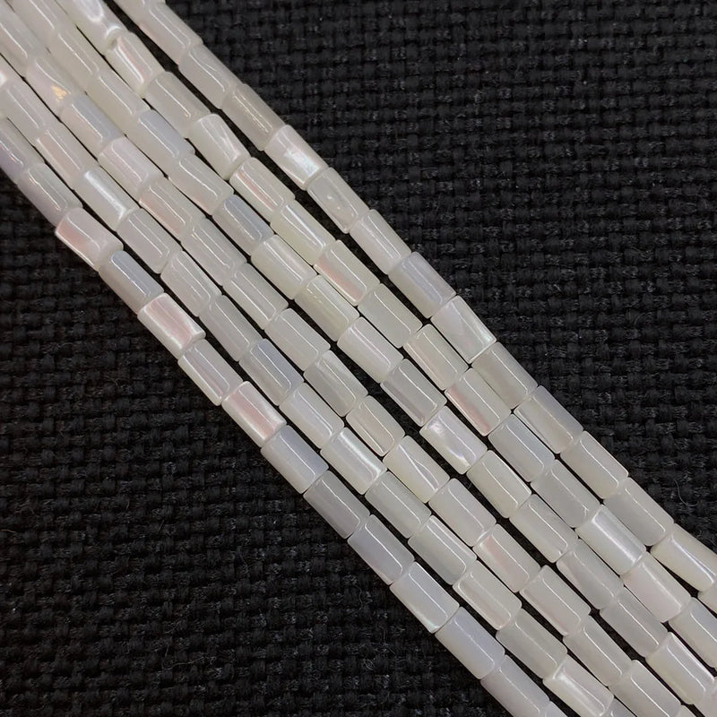 Horseshoe Shell Tube Beads 3x7mm Mother-of-pearl Long Tube Beads