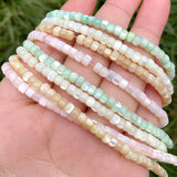 Natural Snail Shell Abacus Beads for Jewelry Making 15''