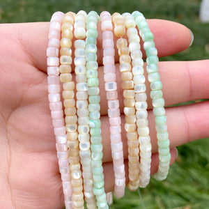 Natural Snail Shell Abacus Beads for Jewelry Making 15''