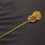 Hotan Jade Enamel Peacock Hanfu Hair Accessory Chinese Tiara