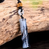 Hotan Jade & Bamboo Pendant for Peace