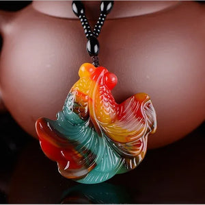 Natural Hotan Jade Goldfish Pendant for Men and Women