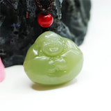Hotan Jade Maitreya Buddha Pendant Retro Charm Fine Jewelry