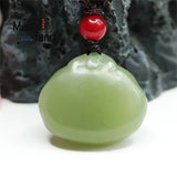 Hotan Jade Maitreya Buddha Pendant Retro Charm Fine Jewelry