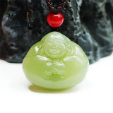 Hotan Jade Maitreya Buddha Pendant Retro Charm Fine Jewelry