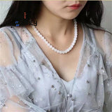 Hotan Jade Sheepskin Round Bead Necklace Fine Jewelry Charms Men Women