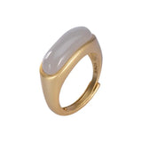 Hotan Purple Jade Adjustable Ring Retro Chinese Bohemian Silver Jewelry