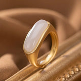 Hotan Purple Jade Adjustable Ring Retro Chinese Bohemian Silver Jewelry