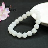 Hotan Sheepskin Jade Beads Bracelet Charm Jewelry