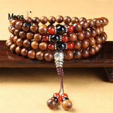 Natural Huanghuali 108pcs Buddha Strings Bracelet Charms Fine Jewelry