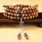 Natural Huanghuali 108pcs Buddha Strings Bracelet Charms Fine Jewelry