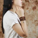 Natural Huanghuali 108pcs Buddha Strings Bracelet Charms Fine Jewelry