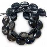 Natural Hypersthene Stone Beads 15'' Faceted Oval Flash DIY Loose Beads