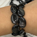Natural Hypersthene Stone Beads 15'' Oval Flash DIY Loose Beads