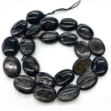 Natural Hypersthene Stone Beads 15'' Oval Flash DIY Loose Beads