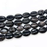 Natural Hypersthene Stone Beads 15'' Oval Flash DIY Loose Beads