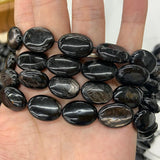 Natural Hypersthene Stone Beads 15'' Oval Flash DIY Loose Beads