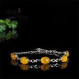 Ice Chalcedony Agate 925 Silver Bracelet Charms Men Women Couple