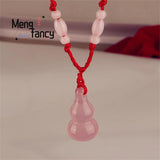 Natural Ice Chalcedony Gourd Pendant Charms Jade Fine Jewelry Men Women