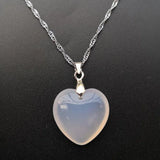 Heart-shaped Pendant Purple Yellow Agate Necklace